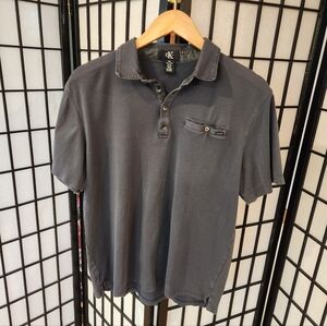 Calvin Klein Men's Gray Polo Shirt